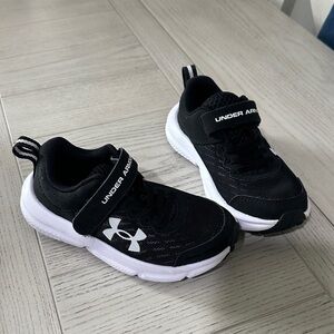 Under Armour Kids Black and White Sneakers